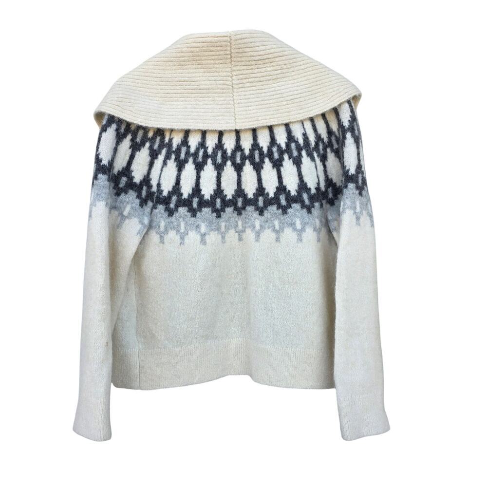 Banana Republic Fair Isle Alpaca Blend Cardigan Transition Cream Size S - Picture 4 of 7
